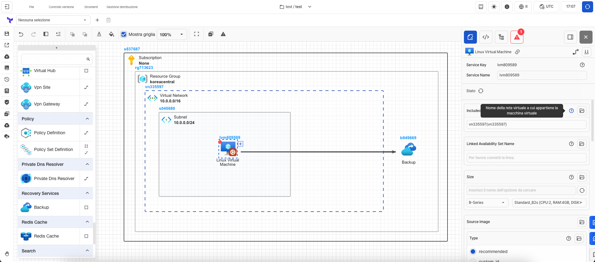Immagine modifica opzioni